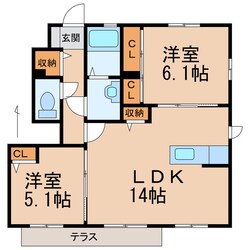 シャーメゾン伊太祈曽の物件間取画像